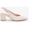 Kreminės spalvos basutės su kulnu Step in style