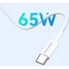 Wozinsky GaN 65W Charger su 2xUSB-C USB Ports su 65W CC kabelis – baltos spalvos