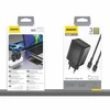 Dudao A29C 65W GaN laidinis įkroviklis + USB-C kabelis – juodos spalvos