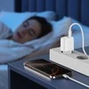 Tech-Protect NCA30 PD 30W QC3.0 USB-A / USB-C sieninis įkroviklis + USB-C / Lightning laidas 100 cm - Baltas