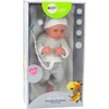 Lean Toys Lėlytė su dryžuotais drabužiais ir priedais, 35 cm