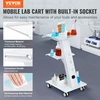 VEVOR Dantų laboratorijos vežimėlis su 3 lentynomis