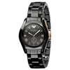 Laikrodis ARMANI AR1412. Kwarcowy, Kolor juoda. Kobieta.
