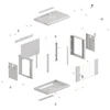 Lanberg WF03-5306-10S rack spintelė 6U Sieninė lentyna Pilkas