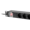 LANBERG PDU 19inch 1U 16A 8x Shuko 2m juodas