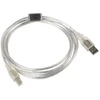 LANBERG CA-USBA-12CC-0018-TR kabelis USB 2.0 AM-BM skaidrus 1,8 m