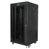 Lanberg grindų pastatoma rack spintelė 19" 22U 600x600 juoda stiklinės durys LCD V2