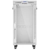 LANBERG laisvai pastatoma stelažinė spintelė 19/22U 600x800 stiklinių durelių LCD plokščias komplektas pilkas V2