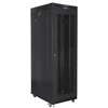 LANBERG FF01-8027-23BL laisvai pastatomas stovas 19 colių savaime surenkamas plokščias paketas 27U/800x1000mm juodas tinklinės durys LCD