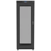 LANBERG FF01-8227-23BL laisvai pastatomas stovas 19 colių savaime surenkamas plokščias paketas 27U/800x1200mm juodas tinklinės durys LCD