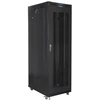 LANBERG FF01-8227-23BL laisvai pastatomas stovas 19 colių savaime surenkamas plokščias paketas 27U/800x1200mm juodas tinklinės durys LCD
