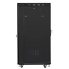 LANBERG FF01-8822-12BL laisvai pastatomas stovas 19 colių savaime surenkamas plokščias paketas 22U/800x800mm juodas stiklinių durų LCD