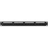 LANBERG patch panel 24 port 1U cat.6A UTP juodas