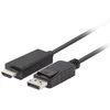 Lanberg | DisplayPort į HDMI kabelis | CA-DPHD-11CC-0010-BK | DisplayPort kištukas | HDMI kištukas | DP į HDMI | 1 m