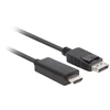 Lanberg | DisplayPort į HDMI kabelis | CA-DPHD-11CC-0010-BK | DisplayPort kištukas | HDMI kištukas | DP į HDMI | 1 m