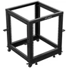 Lanberg Open Rack 12U 600x600-1100 reguliuojamas juoda