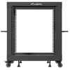 Lanberg Open Rack 12U 600x600-1100 reguliuojamas juoda
