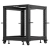 Lanberg Open Rack 12U 600x600-1100 reguliuojamas juoda