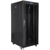 LANBERG laisvai pastatomas stelažas 19 colių spintelė 27U 800x1000 stiklinių durų LCD butas juodas