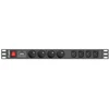 LANBERG PDU-04E04I-0200-BK Maitinimo blokas 1U 16A 8 lizdai 4xE-4xIEC 2m Juodas
