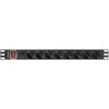 LANBERG PDU 19inch 1U 16A 8x Shuko 2m juodas