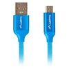 LANBERG CA-USBM-20CU-0010-BL laidas Premium Quick Charge 3.0 USB Micro-B M ->A M 1M Mėlyna