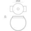 Lauko šviestuvo laikiklis tvirtinimui ant medžio kamieno SEIREN, antracito sp., K0012042GR