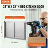 VEVOR Nerūdijančio plieno BBQ prieigos durys 838x558 mm