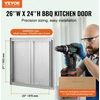 VEVOR nerūdijančio plieno kepsninės durelės 660x610 mm