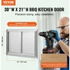 VEVOR BBQ prieigos durys 762x532 mm iš nerūdijančio plieno