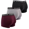 Le Coq Sportif vyriškos bokserės, 3 vnt. pakuotė, juodos, pilkos ir bordo spalvos