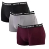 Le Coq Sportif vyriškos bokserės, 3 vnt. pakuotė, juodos, pilkos ir bordo spalvos