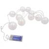 LED girlianda „Baltos burbuliukų lemputės“ (10 vnt.)