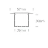 LED įleidžiamas profilis, baltas, 2m, 7910R/W