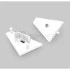 LED juostos profilio CORNER14 Gen2 užbaigimo elementai su skyle, balti