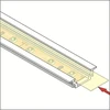 LED juostos profilio dangtelis B, skaidrus, 2m