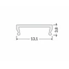LED juostos profilio dangtelis C CLICK, baltas, 4m