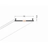 LED juostos profilio dangtelis C10, baltas, 2m