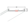 LED juostos profilio dangtelis C10 CLICK WIDE, skaidrus, 1m