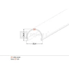 LED juostos profilio dangtelis D9 CLICK, baltas, 3m
