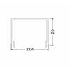 LED juostos profilio dangtelis E9 CLICK, baltas, 1m