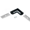 LED juostos profilio GROOVE10 kampinis sujungimas L, juodai anoduotas