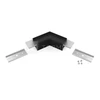 LED juostos profilio LINEA20 120 laipsnių kampinis sujungimas, juodai anoduotas