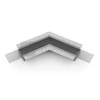 LED juostos profilio VARIO30-05 120 laipsnių kampinis sujungimas, anoduotas aliuminis
