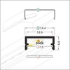 LED juostos profilis BEGTON12 J/S, juodas, 2m