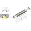 LED juostos profilis DIAGONAL10 C, juodas, 4m