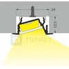 LED juostos profilis DIAGONAL14 F/TY, baltas, 2m
