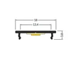 LED juostos profilis FIX12, 18mm pločio, anoduotas aliuminis, 2m
