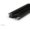 LED juostos profilis FLAT8 H/UX, juodas, 2m