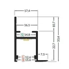 LED juostos profilis FRAME14 BC/Q, neanoduotas aliuminis, 2m